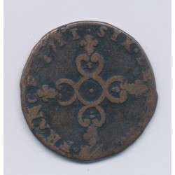 Louis XIV - 6 deniers dits dardennes - 1711 Aix - TB 2