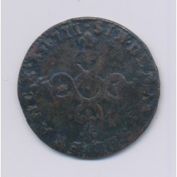 Louis XIV - 6 deniers dits dardennes - 1711 N Montpellier - TB/TB+ 2