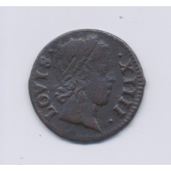 Louis XIV - Denier Tournoi - 1649 A Paris - cuivre - TB+