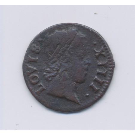 Louis XIV - Denier Tournoi - 1649 A Paris - cuivre - TB+