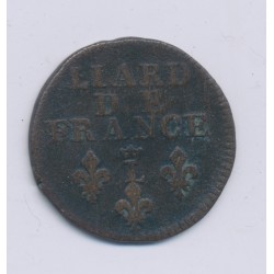 Louis XIV - Liard de France - 1693 L couronné Lille - cuivre - B/TB