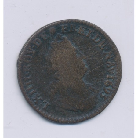 Louis XIV - Liard de France - 1693 L couronné Lille - cuivre - B/TB