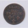 Louis XIV - Liard de France - 1655 C Caen - cuivre - TB