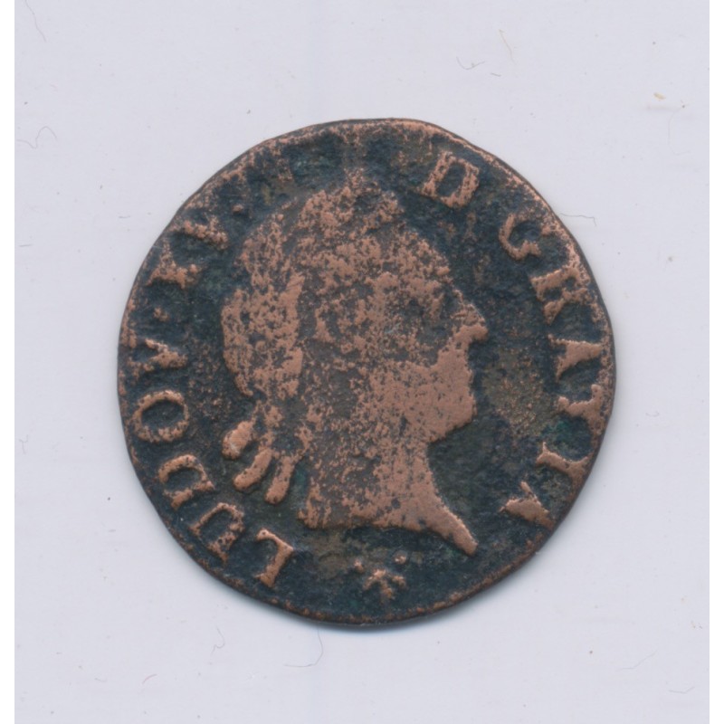 Louis XV - Liard - 1771 S Reims - cuivre - TB