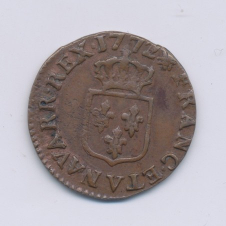 Louis XV - Liard - 1772 V Troyes - cuivre - SUP+