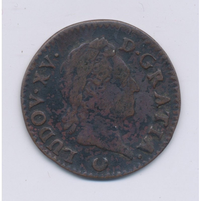 Louis XV - 1/2 Sol à la vieille tête - 1770 AA Metz - cuivre - TB+