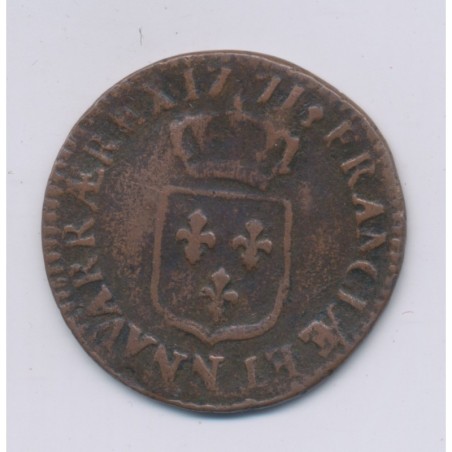Louis XV - 1/2 Sol à la vieille tête - 1771 N Montpellier - cuivre - TB+