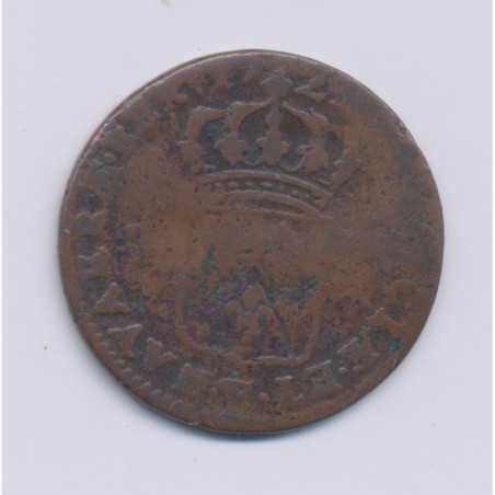 Louis XV - 1/2 Sol à la vieille tête - 1772 Aix - cuivre - B