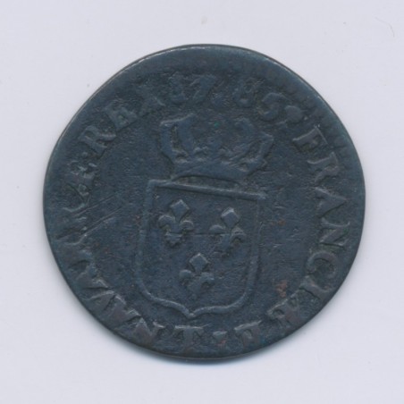 Louis XVI - 1/2 Sol - 1785 T Nantes - cuivre - B/TB
