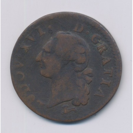 Louis XVI - Sol - 1784 R Orléans - TB/TB+