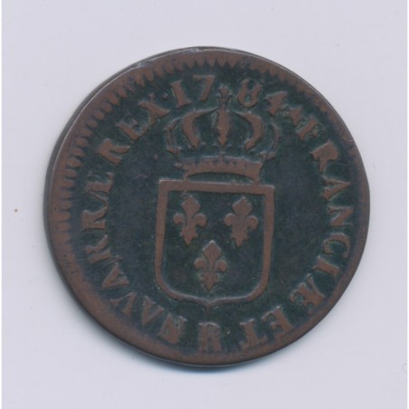 Louis XVI - Sol - 1784 R Orléans - TB/TB+