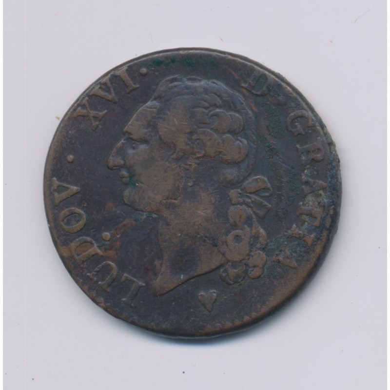 Louis XVI - Sol - 1791 BB Strasbourg - TB/TTB