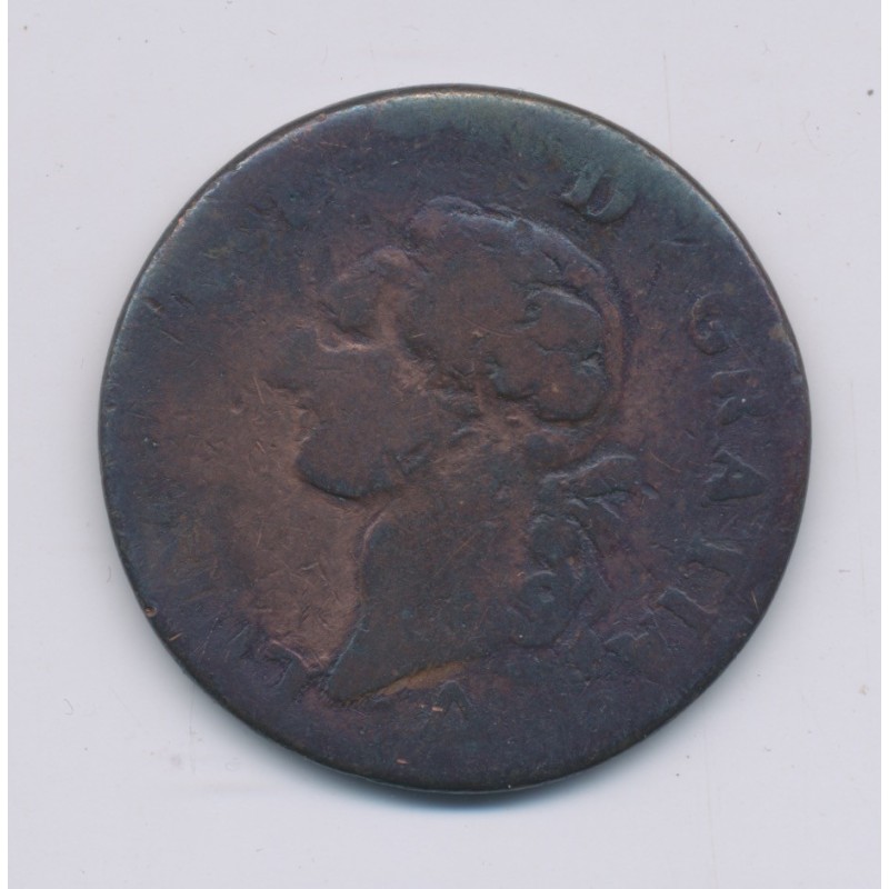 Louis XVI - Sol - 1791 R Orléans - B/TB