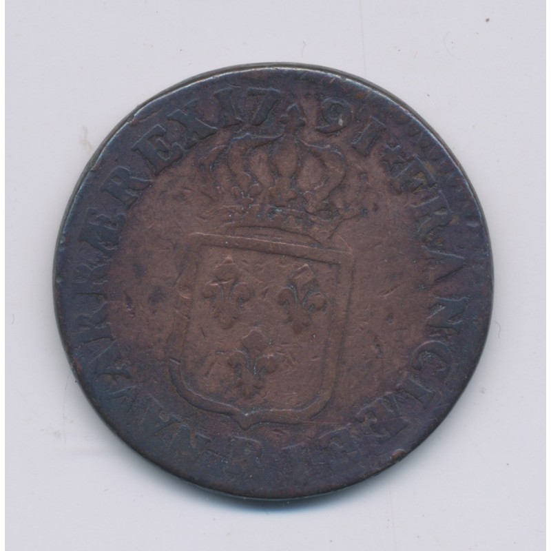 Louis XVI - Sol - 1791 R Orléans - B/TB