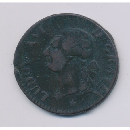 Louis XVI - Sol - 1791 W Lille - TB