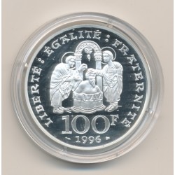 100 Francs Clovis - 1996 - argent belle épreuve - 37mm 2