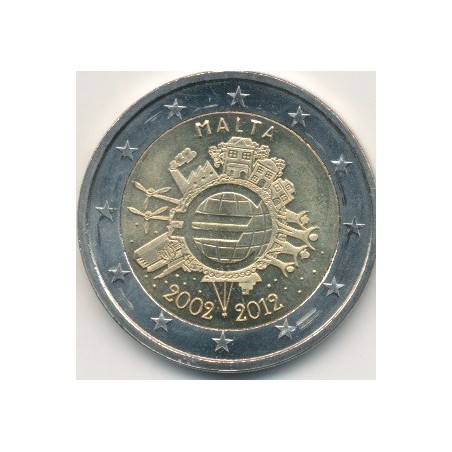 2€ Malte 2012 - 10 ans de l'euro