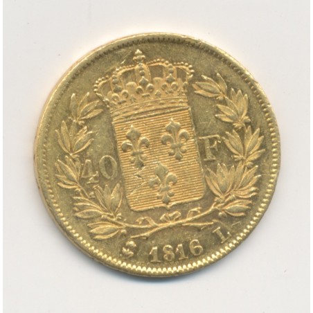Louis XVIII - 40 francs Or - 1816 L Bayonne
