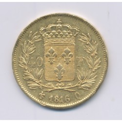 Louis XVIII - 40 Francs Or - 1816 Q Perpignan - TTB+ 2