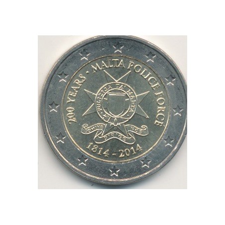 2€ Malte 2014 - 200 ans Police Malte