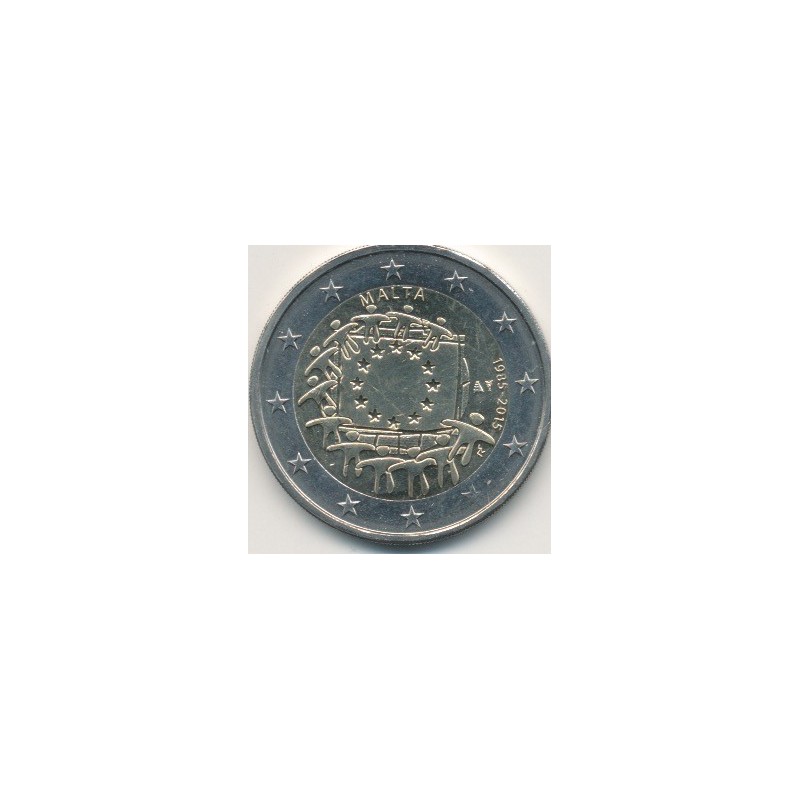 2€ Malte 2015 - 30 ans drapeau européen