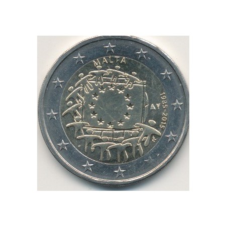 2€ Malte 2015 - 30 ans drapeau européen