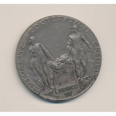 Médaille - Minisitère agriculture - mutualité coopération crédit - argent - 51mm - TTB+