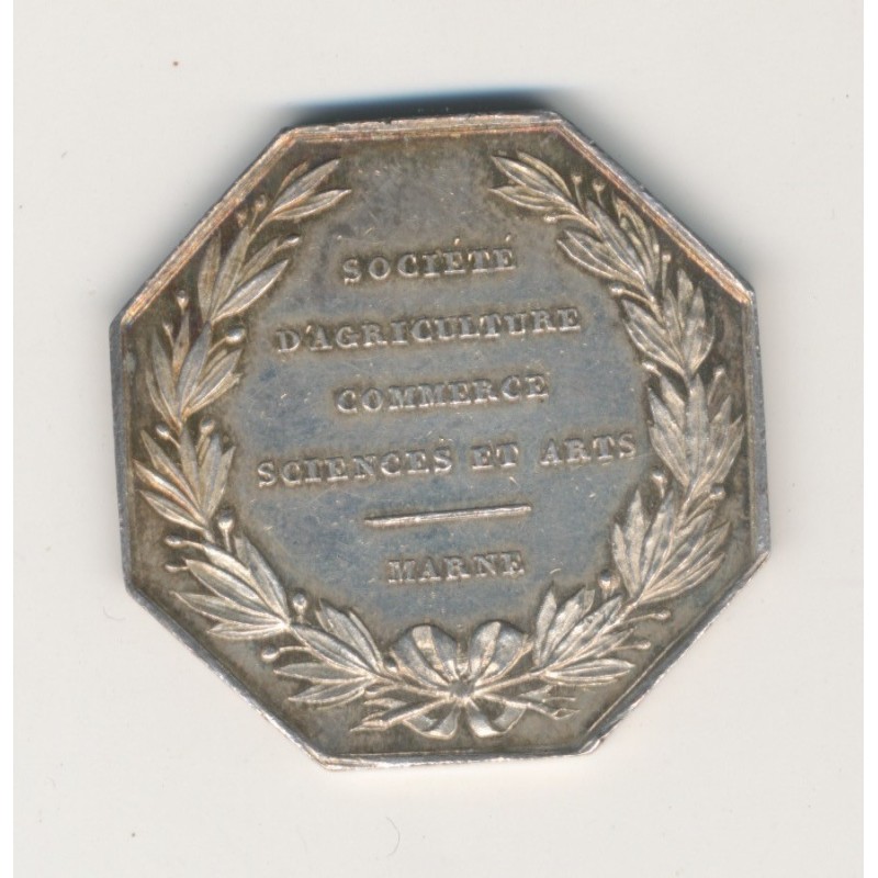 Jeton - Société agriculture commerce sciences et arts - Marne - argent