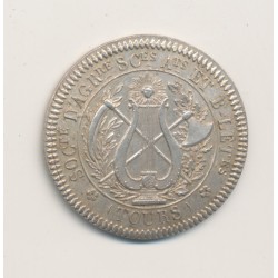 Jeton - Société agriculture horticulture pêche et chasse - Tours 1806 - argent - SUP