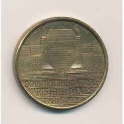 Médaille - Exposition Internationale Paris 1937 - Arts et techniques - Travail du verre -  2