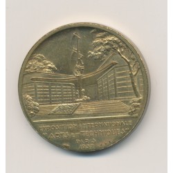 Médaille - Exposition Internationale Paris 1937 - Arts et techniques - L'orfévrerie - laiton - 32mm 2