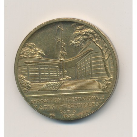 Médaille - Exposition Internationale Paris 1937 - Arts et techniques - L'orfévrerie - laiton - 32mm