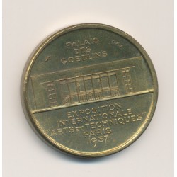Médaille - Exposition Internationale Paris 1937 - Arts et techniques - La tapisserie - laiton - 32mm 2
