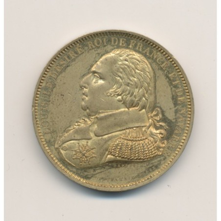 Médaille - Louis XVIII - Série métallique des Rois de France - cuivre - 31mm