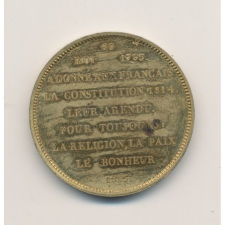 Médaille - Louis XVIII - Série métallique des Rois de France - cuivre - 31mm