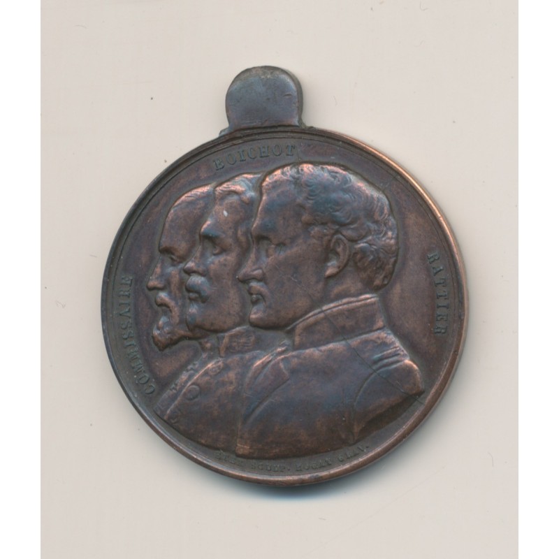Médaille - Élection des sergents et commissaire Rattier et Boichot - bronze - 33mm - TTB