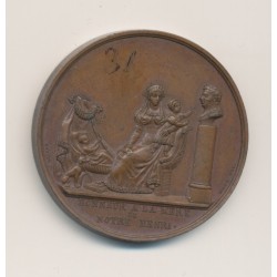 Médaille - Comte de Chambord - il nous rendra la poule au pot - duchesse de Berry - bronze - 37mm