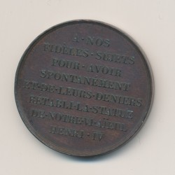 Médaille - Henri IV et Louis XVIII - bronze - 33mm - TTB+ 2