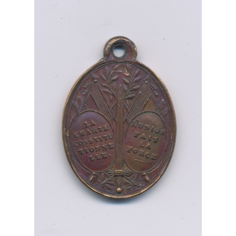 Médaillon - Journées 27 et 29 juillet 1830 - bronze - TTB