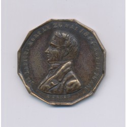 Médaille - Mort de Jacques Laffite - 1844 - laiton - 25mm - TTB