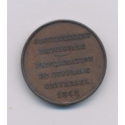 Médaille - Ledru Rollin - Suffrage universel 1848 - cuivre - 27mm - TTB 2