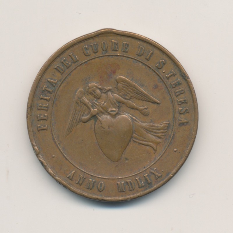 Médaille - Centenaire Ste Thérèse - 1882 - cuivre - 32mm - TB
