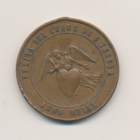 Médaille - Centenaire Ste Thérèse - 1882 - cuivre - 32mm - TB
