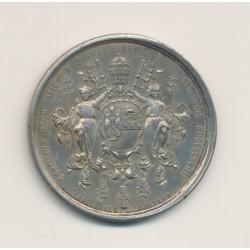 Médaille - Pi IX - Élection du pape - 1866 - 37mm - bronze argenté - TTB 2