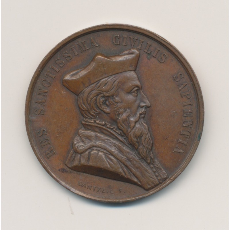 Jeton - Académie législation - Toulouse 1851 - bronze - TTB - 35mm