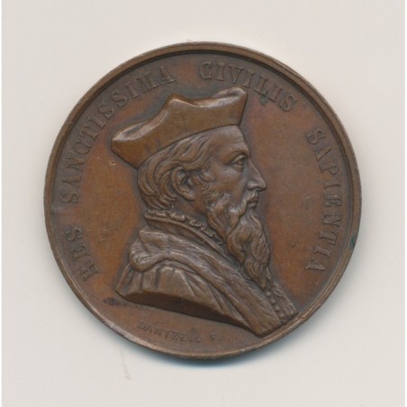 Jeton - Académie législation - Toulouse 1851 - bronze - TTB - 35mm