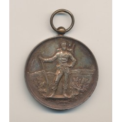 Médaille - Thème sur le Tir - Chatellerault - bronze argenté - 41mm - SUP