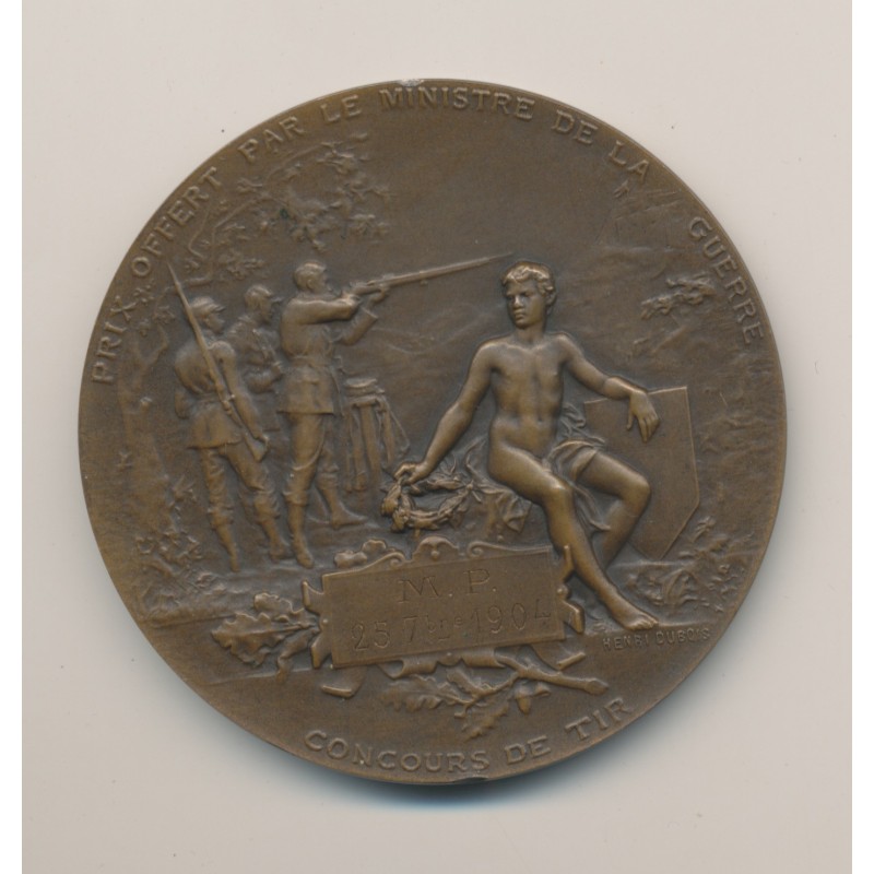 Médaille - Concours de Tir - 1904 - bronze - 51mm - TTB+