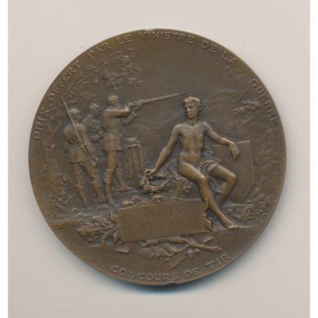 Médaille - Concours de Tir - 1904 - bronze - 51mm - TTB+
