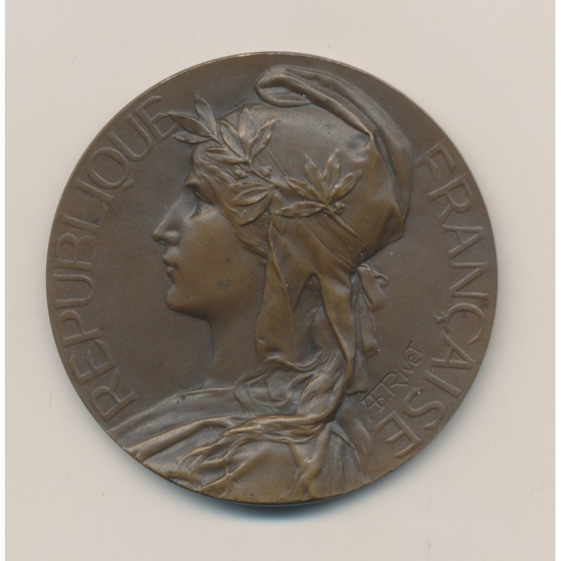 Médaille - Thème sur le Tir - bronze - 50mm - par Rivet - TTB+